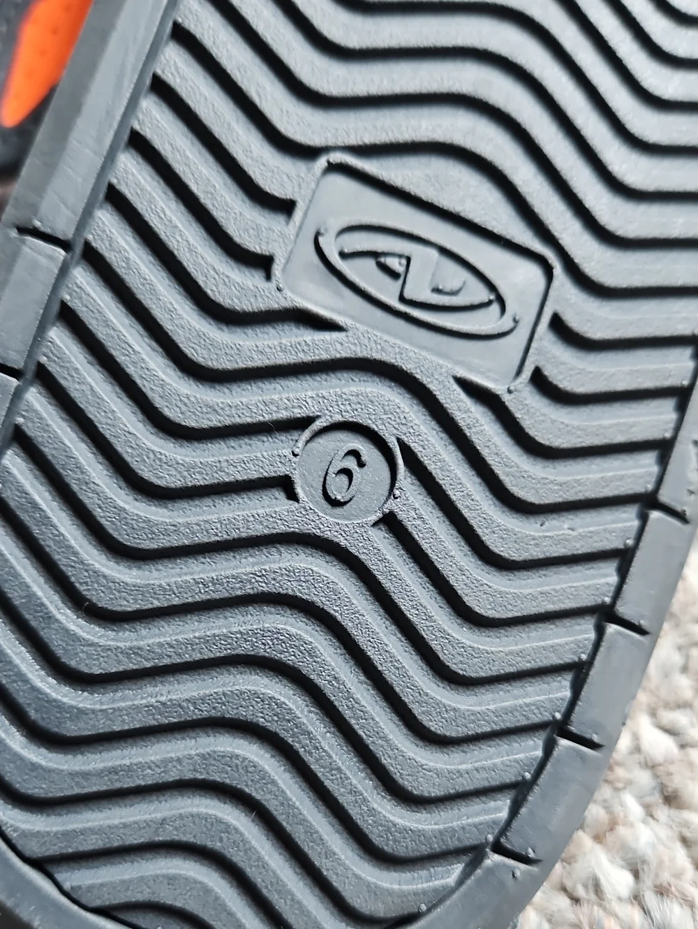 Men's Gray and Orange Comfort Flip Flops